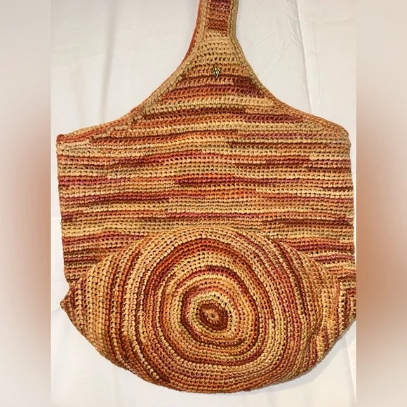 Helen Kaminski 100% Raffia Spiral Weave Shoulder Bag EUC - Picture 2 of 9